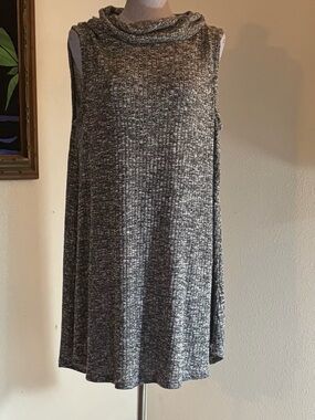 Jon & Anna Sleeveless Cowl Neck Mini Dress in Heather Gray